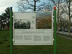 Informationstafel zum Umbau des Geländes