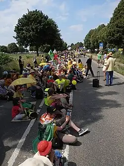 Demonstration auf Straße