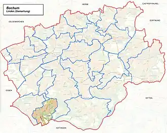 Lage von Linden im Süd-West