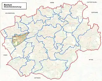 Lage von Westenfeld im West