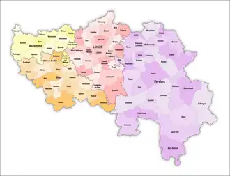 Gemeinden in der Provinz Lüttich