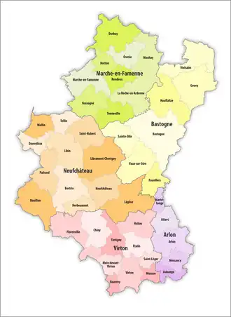 Gemeinden in der Provinz Luxemburg