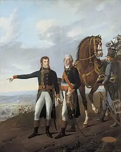 Bonaparte und sein Stabschef Berthier in der Schlacht bei Marengo.