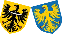 Generische Darstellung der beiden Wappen Schlesiens