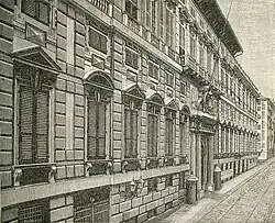 Fassade zur Via Balbi, 1892