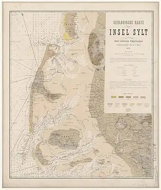 Thee-Knob auf einer Karte von 1876