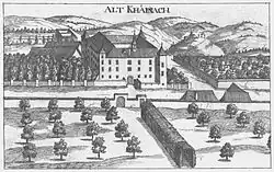 Schloss Krottenhof nach Georg Matthäus Vischer 1681 (einzige bekannte Darstellung)