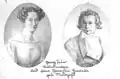 Jugendporträts Bruckmanns und seiner zweiten Frau Henriette