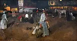 George Hendrik Breitner (1890): Avond op de Dam in Amsterdam, Royal Museum of fine Arts Antwerpen.