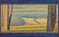 Georges Seurat: Vertäute Boote und Bäume (an der Seine).