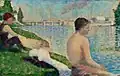 Georges Seurat: Am Strand der Seine sitzender Badender, 1883