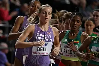 Georgia Bell bei den Hallenweltmeisterschaften 2024 in Glasgow