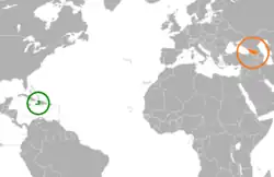 Lage von Haiti und Georgien