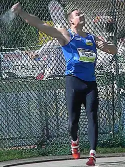 Gerhard Mayer Rang neun mit 61,47&nbsp;m