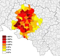Angaben zur deutschen Nationalität in Polen 2002