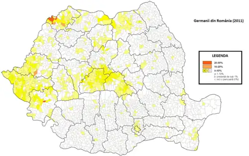 Deutsche in Rumänien (Volkszählung 2011)