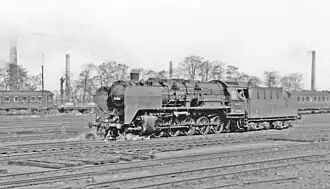 Einheits-Güterzug­loko­motive der Baureihe 50, ab 1939 von Henschel ausgeliefert (Bild von 1953 in Kassel)