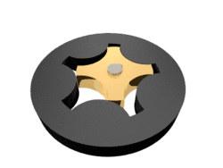 Zahnringpumpe, auch Gerotorpumpe oder Eatonpumpe genannt