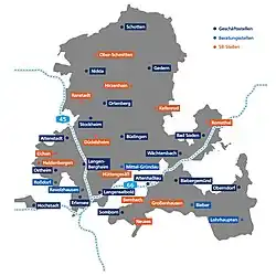 Geschäftsgebiet der VR Bank Main-Kinzig-Büdingen eG