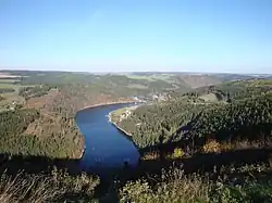 Blick auf den Hohenwarte-Stausee zwischen Altenbeuthen und Linkenmühle