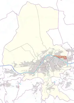 Österreichkarte, Position von Gewerbegebiet Mühlau/Arzl hervorgehoben