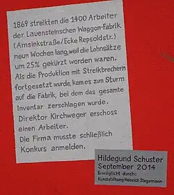 Informationstext zum damaligen Geschehen