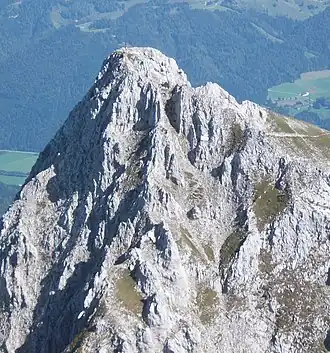 Gipfelaufbau der Maukspitze von Westen