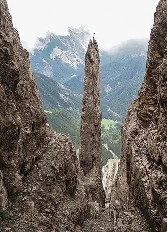 Die Gipfelstürmernadel von Südwesten