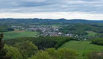 Blick auf Gladenbach vom Koppeturm