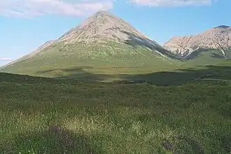 Der Glamaig von der A863 kurz vor Sligachan aus gesehen