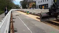 Bauarbeiten in der Prüfeninger Straße am 17. April 2022