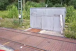 Die Gleiswaage, hier noch im unsanierten Zustand