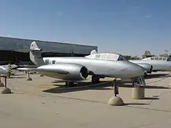Zweisitzige Gloster Meteor T.7 Jet-Trainer für die 117. Staffel „First Jet“ der IAF-Flugakademie, ab 1953