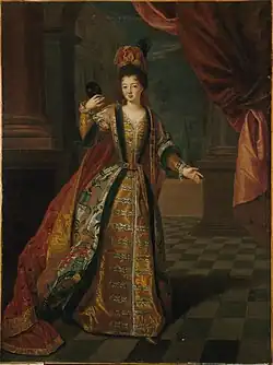 Pierre Gobert: Louise Francoise de Bourbon (?; 1673-1743), ca. 1690. Exotisches Karnevalskostüm für einen Maskenball.