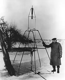 Robert Goddard und eine Rakete mit Flüssigtreibstoff, 1926
