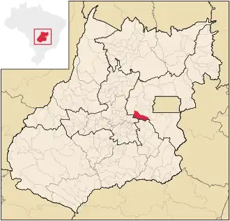 Lage der Gemeinde Abadiânia im Bundesstaat Goiás