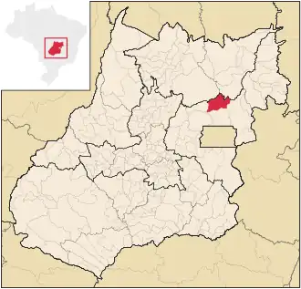 Lage von Água Fria de Goiás im Bundesstaat Goiás