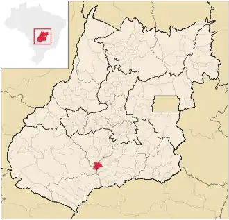 Lage von Porteirão in Goiás