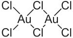 Strukturformel von Gold(III)-chlorid