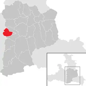 Lage der Gemeinde Goldegg im Pongau im Bezirk St. Johann im Pongau (anklickbare Karte)