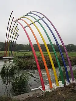 Stahlskulptur Goldregen