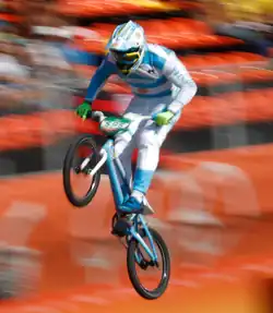 Gonzalo Molina beim olympischen BMX-Rennen 2016
