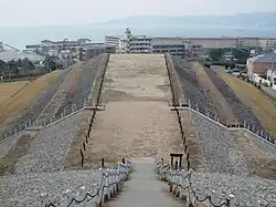 Vom Rundteil aus: Das Vorderteil reichte bis zum Meer