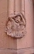 Dämonenfigur am Hauptportal des Speyerer Domes