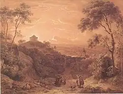 Die Kapelle auf dem Rotenberg, 1825 (Aquarell nach dem Ölgemälde).