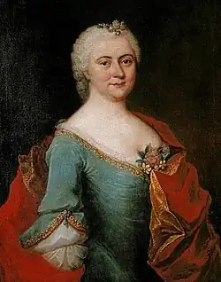 Luise Gottsched, Ölgemälde von Haußmann um 1740