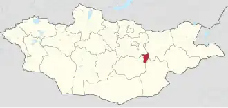 Lage des Gobi-Sümber-Aimag