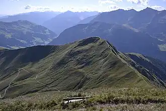 Grüblspitze vom benachbarten Ramsjoch gesehen