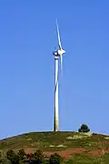 Seitenansicht der Windkraftanlage
