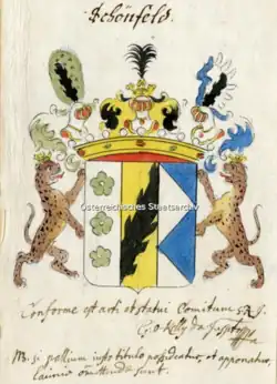 Wappen aus dem Grafen­stands­diplom 1740
